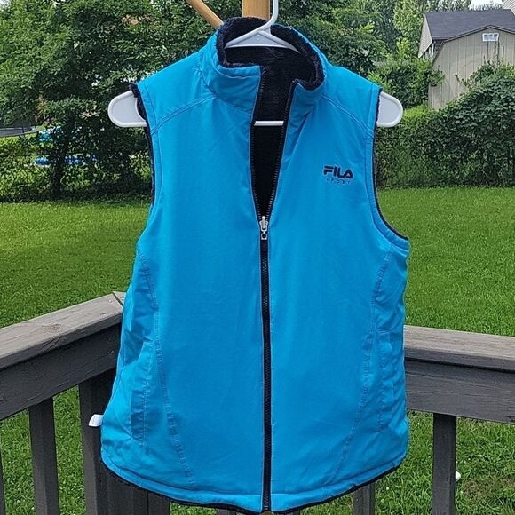 Fila Sport Reversible Vest Black/Blue size M - Picture 2 of 3
